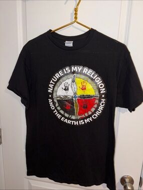 Nature Is My Religion Graphic Tee - Black